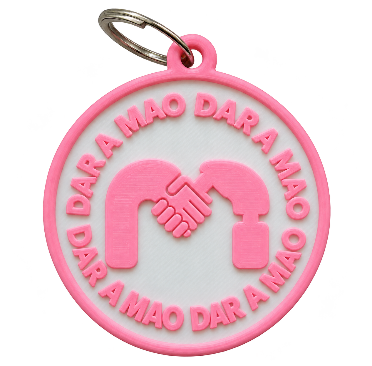 Chaveiro Dar a Mão rosa